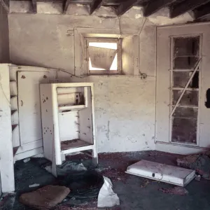 kitchen, ranch at Smugglers Cove, downstairs in middle, Santa Cruz Island