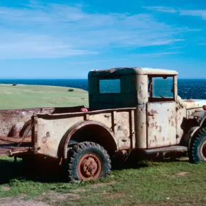 old truck, Smugglers Airfield, Santa Cruz Island