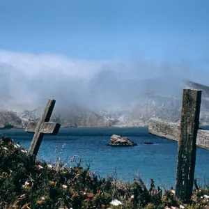 graves of pet dogs, San Miguel Island, slide is duplicate