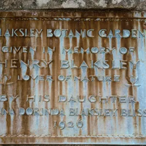 Blaksley Plaque on Blaksley Boulder, Santa Barbara Botanic Garden