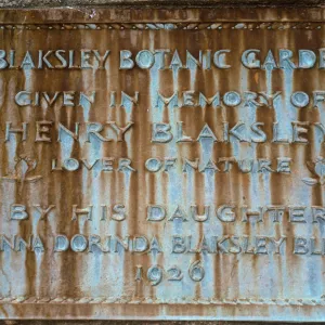 Blaksley Plaque on Blaksley Boulder, Santa Barbara Botanic Garden