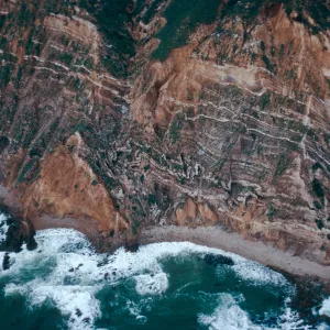 cliffs below navy base, South side, Santa Cruz Island