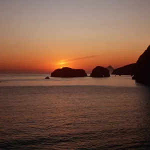 sunrise, Scorpion Canyon, Santa Cruz Island