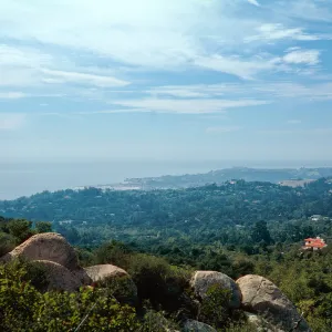 view of Santa Barbara from road to Hot Springs Resort