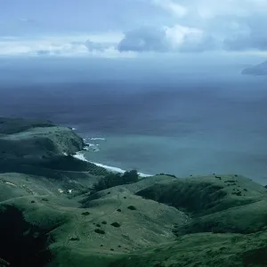 view of Smugglers Ranch, Anacapa Island, Santa Cruz Island