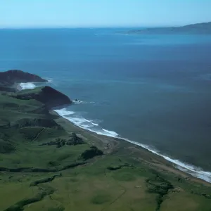 Christy Beach, mouth of canyon after storms, Santa Cruz Island