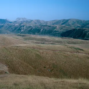 view of Christy barn, Santa Cruz Island