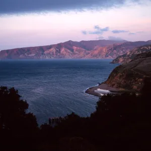 fog over Prisoners Harbor, Santa Cruz Island