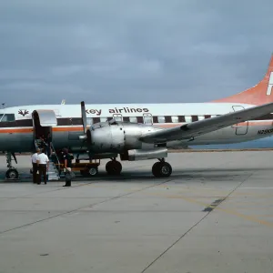 San Clemente Island airfield--Convair 440 plane