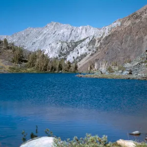 lower Hoover Lake, Neil on point, Bob beyond, 8/26/1966